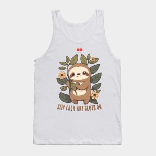 Keep calm and sloth on Tank Top